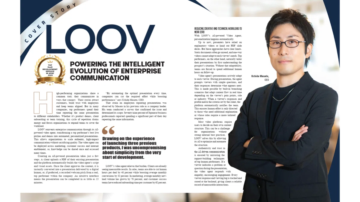 国際的なIT専門誌「CIO Review APAC」にて、代表・内田が表紙を飾り特集記事が掲載されました。