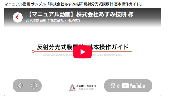 1-2. 機器・システムの基本操作を動画にした例